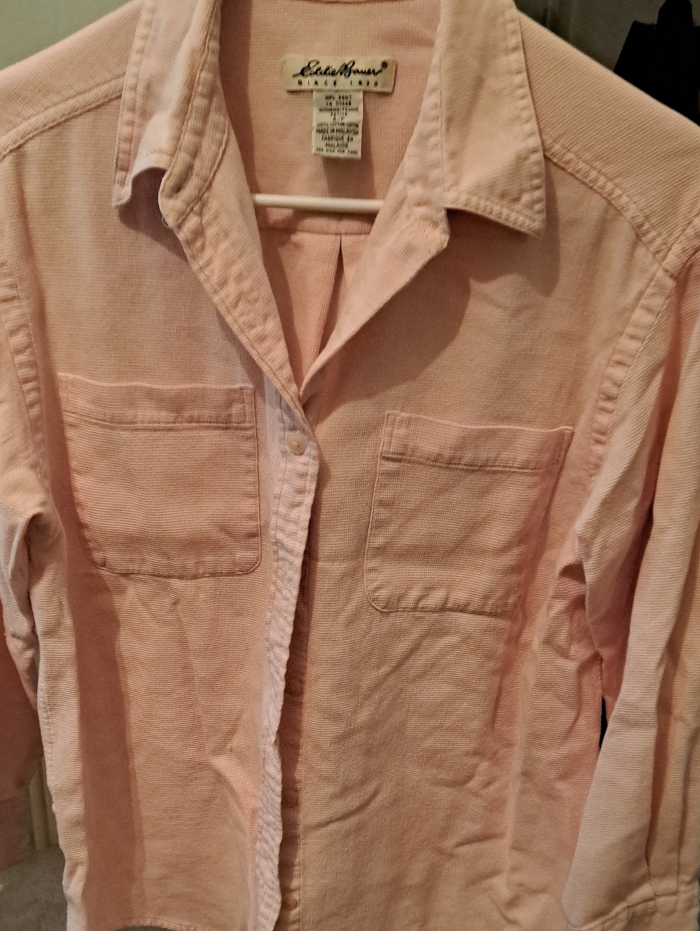 Eddie Bauer Pink Corduroy Women's Shirt Jacket